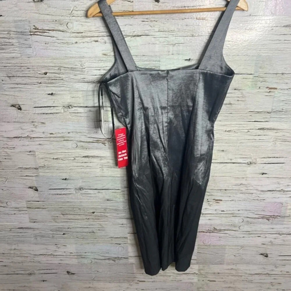 Calvin Klein gray silver bodycon sheath dress size 8 NWT - Picture 5 of 7
